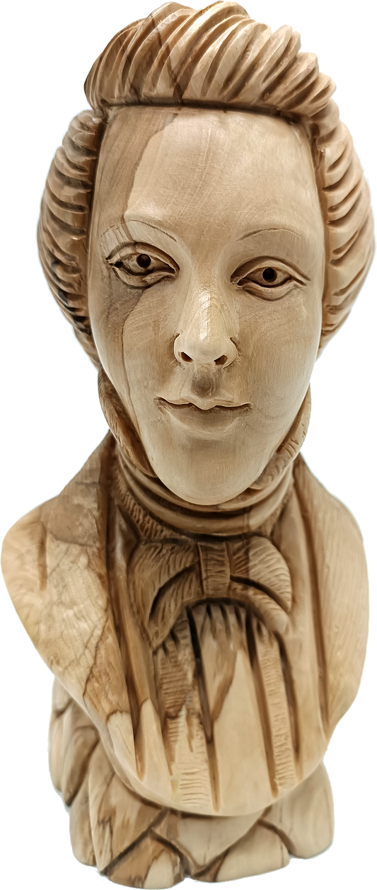 Hand-Carved Olive Wood Joseph Smith Figure from Be