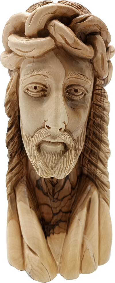Handmade Olive Wood Jesus Statue Religious Art fro