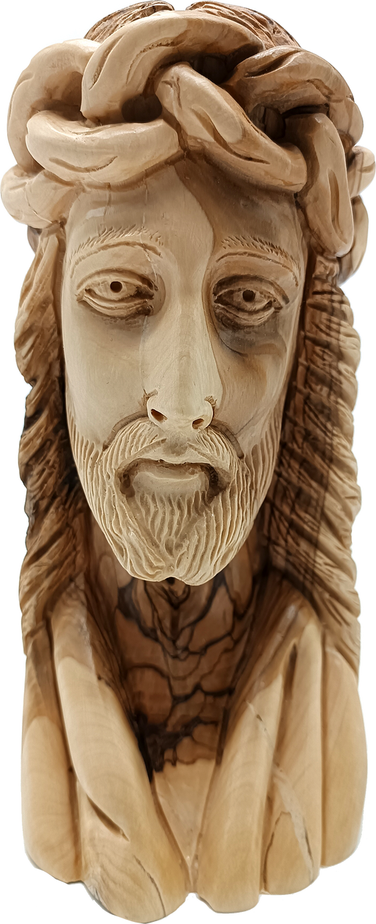 Handmade Olive Wood Jesus Statue Religious Art fro
