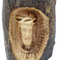 Hand-Carved Jesus Head Olive Wood Branch Religious Art from Bethlehem — 6.3 Inch