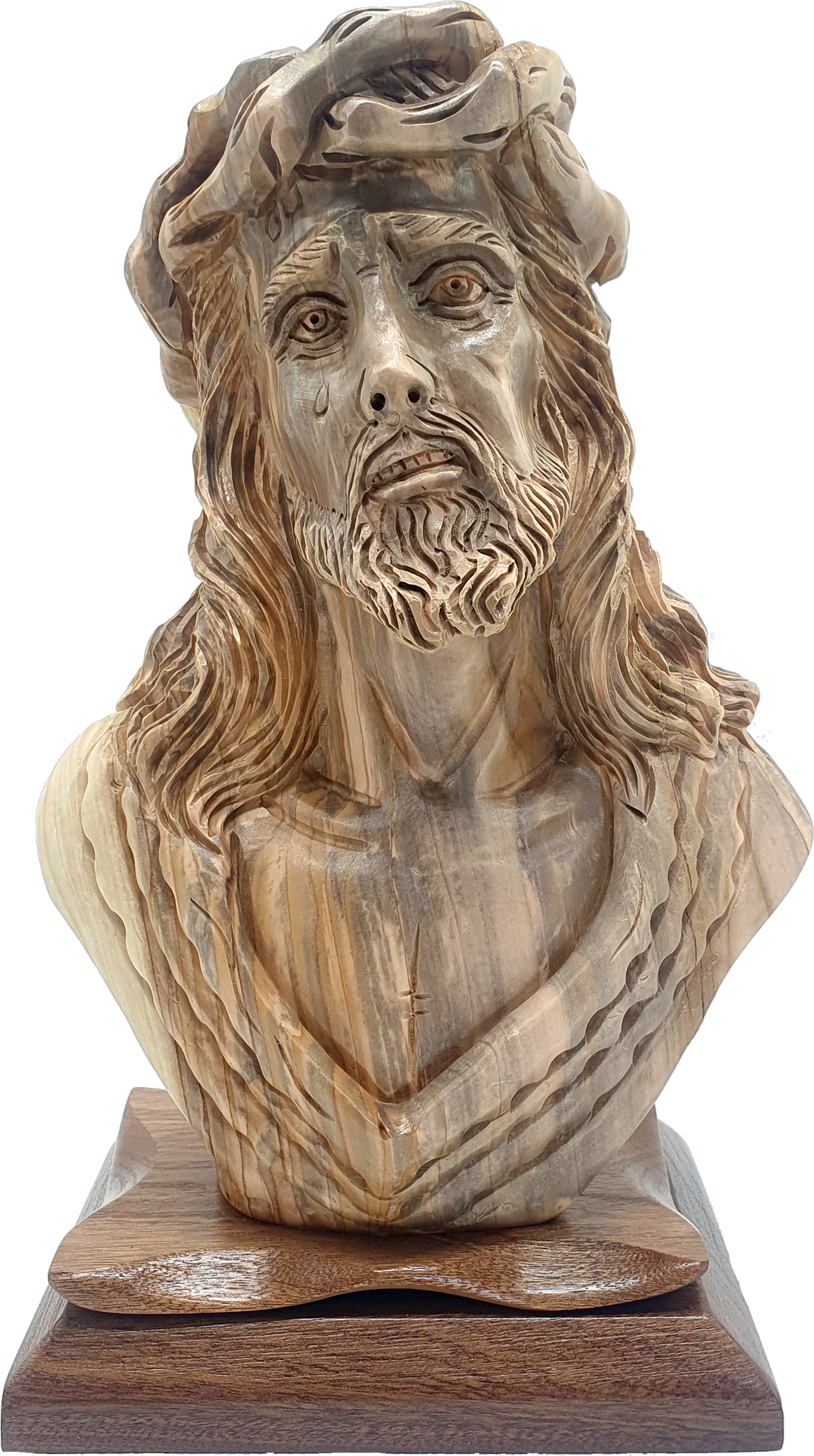 Jesus Artist Figure Hand Carved Olive Wood Christi