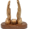 Handcrafted Olive Wood Praying Hands Book Stand Elegant Home Decor — 7.6 Inch