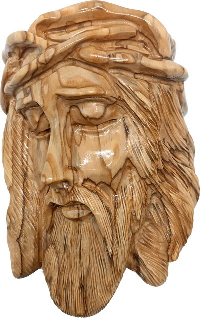 Jesus Head Wall Plaque with Crown of Thorns Handcr