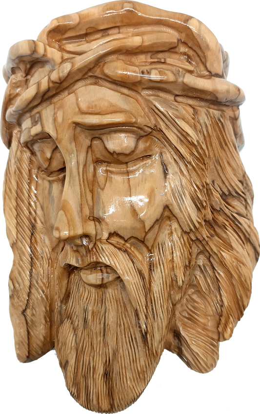 Jesus Head Wall Plaque with Crown of Thorns Handcr
