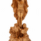 Hand-Carved Olive Wood Crucifix from Bethlehem – Jesus on the Cross – Large Christian Wall & Table Sculpture — 17.9 Inch