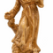 Hand Carved Olive Wood St. Francis of Assisi Statue | Handmade Bethlehem Holy Land Christian Sculpture — 13.1 Inch