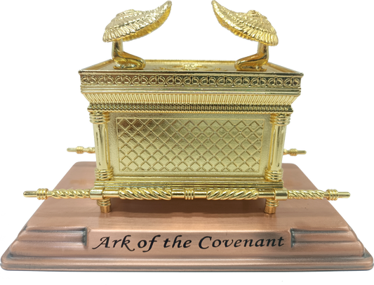 Ark of the Covenant Replica – 6.8" x 4.7" Decorative Copper Model on Wooden Base