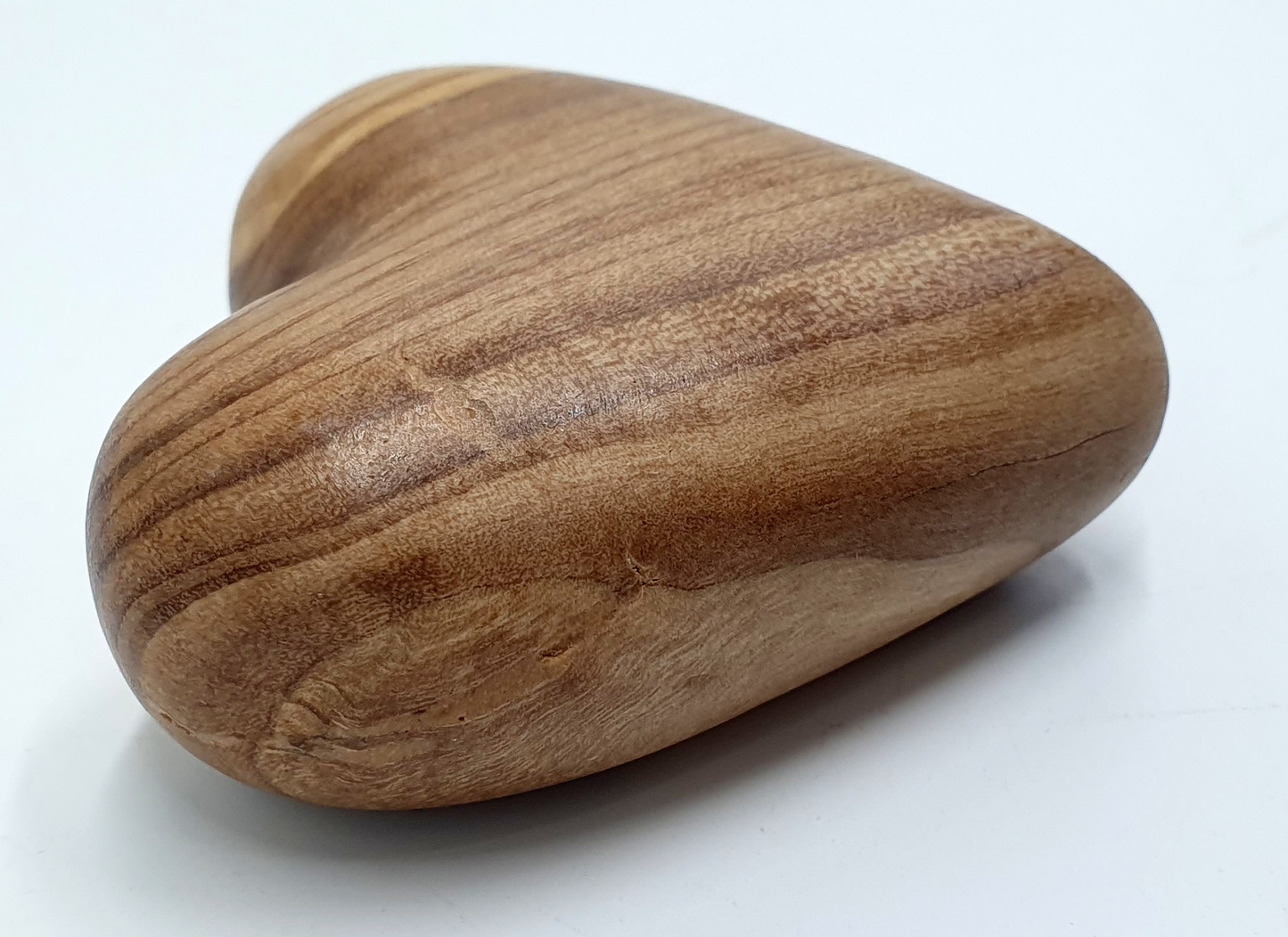 Hand-Carved Olive Wood Heart 2.4 inch - Made in Bethlehem | Large Christian Wedding Keepsake
