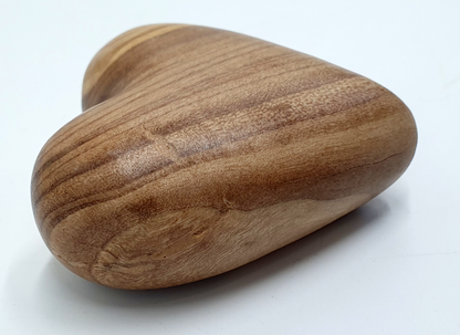 Hand-Carved Olive Wood Heart 2.4 inch - Made in Bethlehem | Large Christian Wedding Keepsake