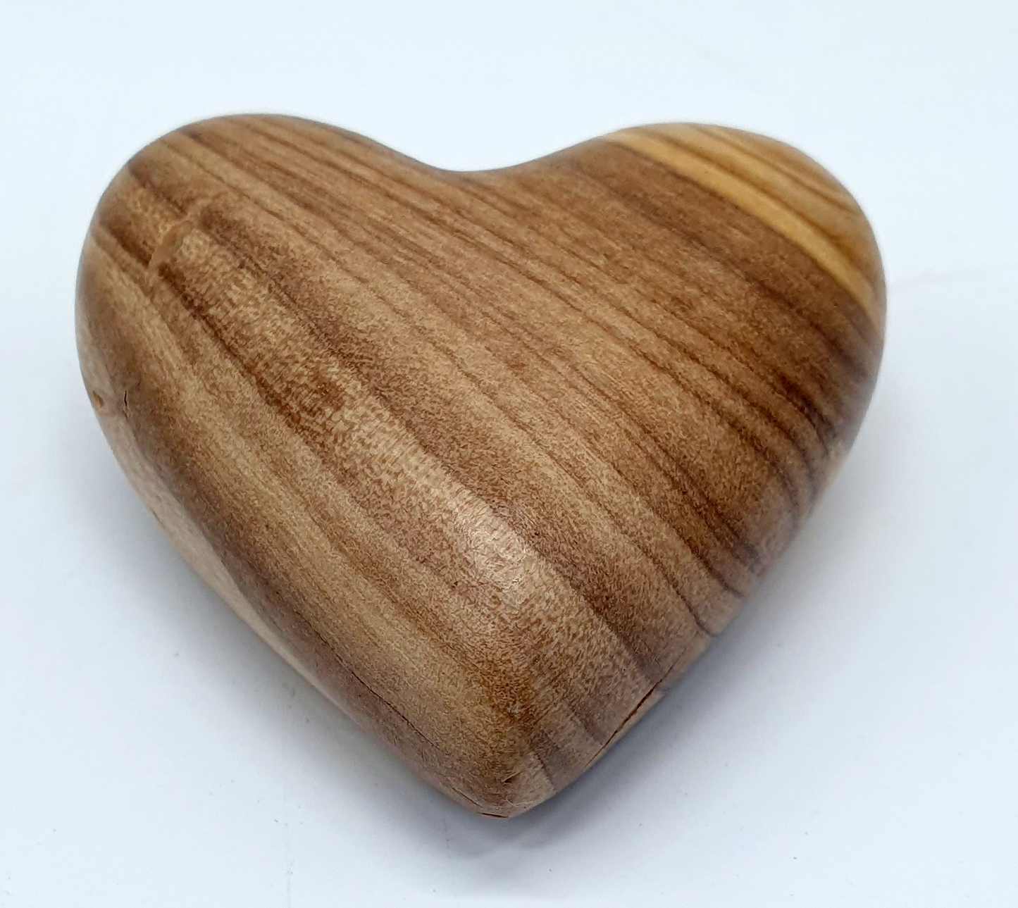 Hand-Carved Olive Wood Heart 2.4 inch - Made in Bethlehem | Large Christian Wedding Keepsake