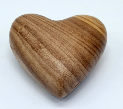 Hand-Carved Olive Wood Heart 2.4 inch - Made in Bethlehem | Large Christian Wedding Keepsake