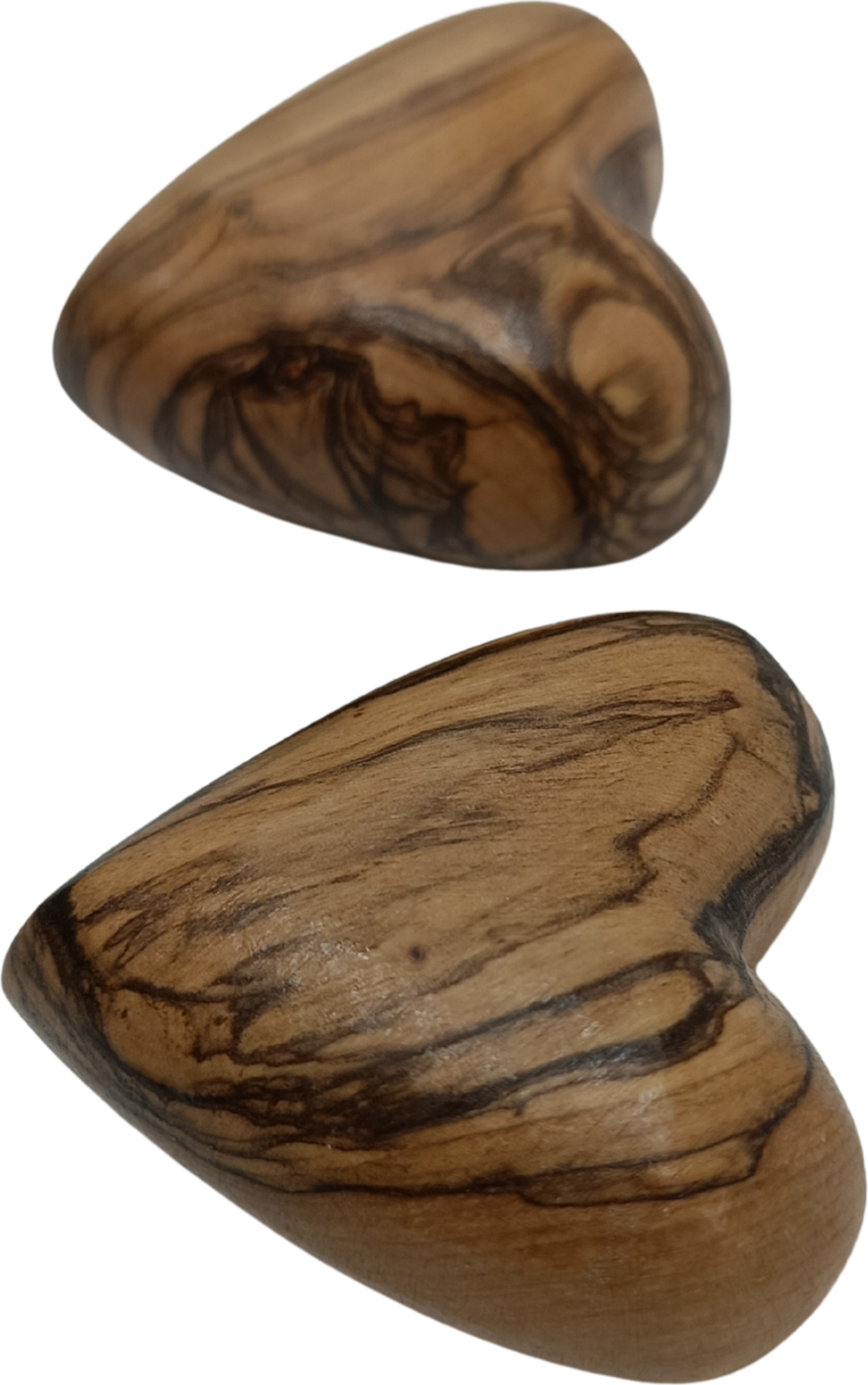 Hand-Carved Olive Wood Heart 1.7" – Made in Bethlehem | Christian Wedding Keepsake