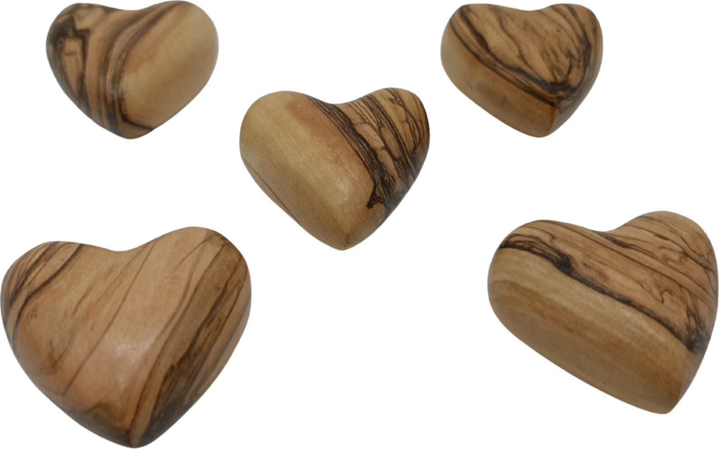 Hand-Carved Olive Wood Heart 1.7" – Made in Bethlehem | Christian Wedding Keepsake
