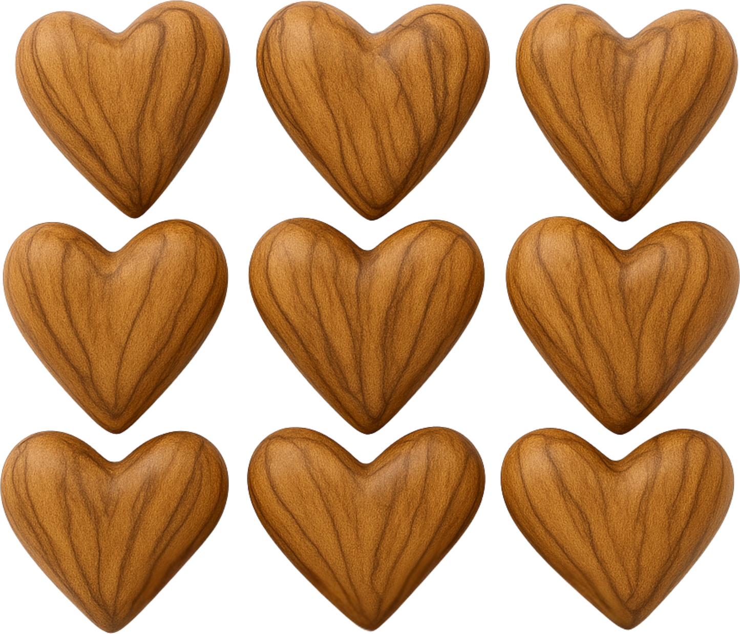 Hand-Carved Olive Wood Heart 1.7" – Made in Bethlehem | Christian Wedding Keepsake