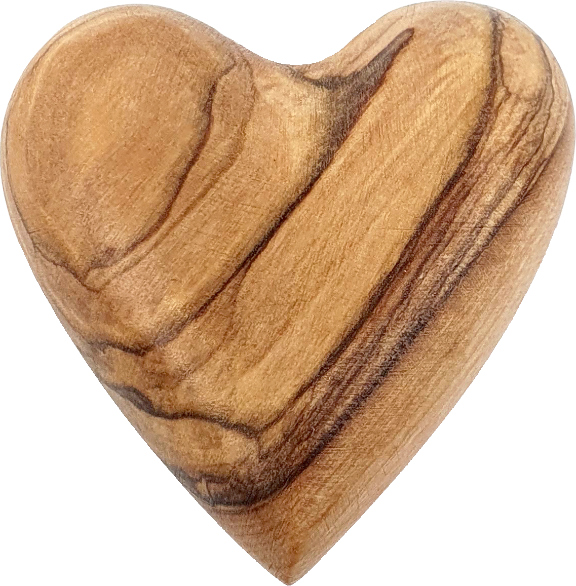 Hand-Carved Olive Wood Heart 1.7" – Made in Bethlehem | Christian Wedding Keepsake