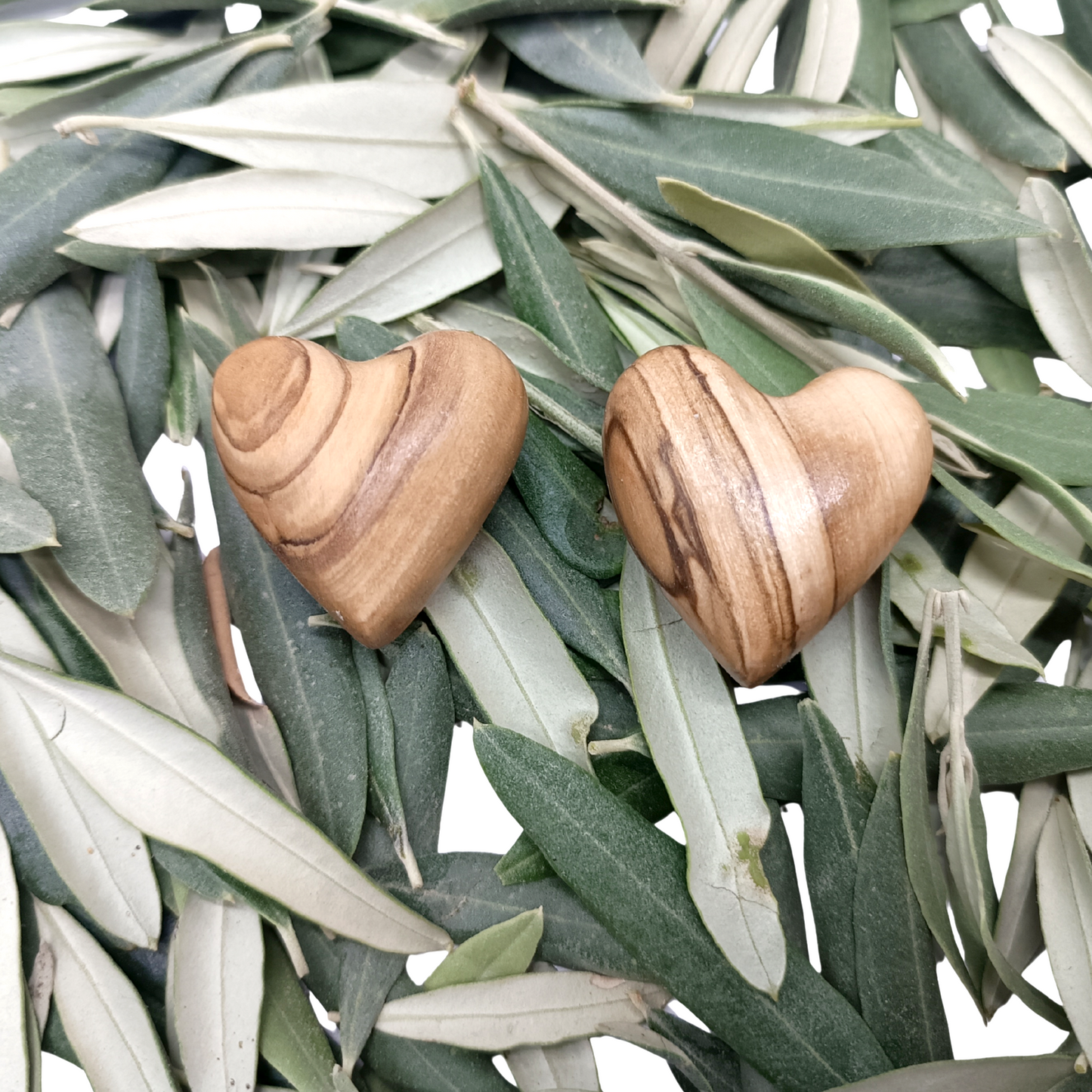 Hand-Carved Olive Wood Heart 1.7" – Made in Bethlehem | Christian Wedding Keepsake