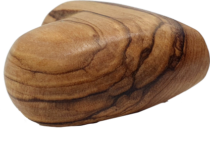 Hand-Carved Olive Wood Heart 1.7" – Made in Bethlehem | Christian Wedding Keepsake