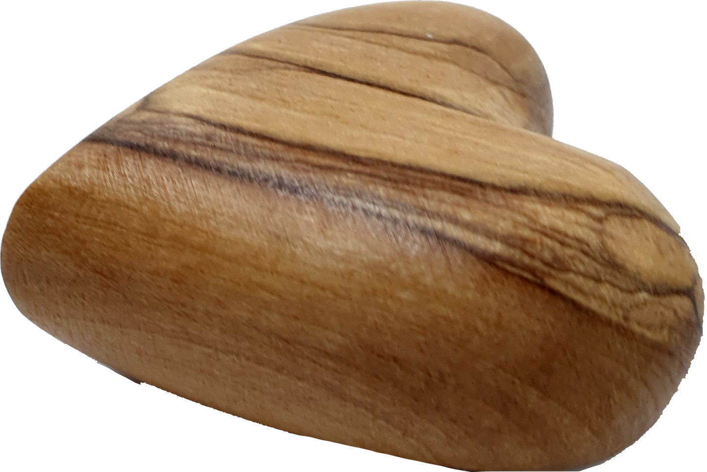Hand-Carved Olive Wood Heart 1.7" – Made in Bethlehem | Christian Wedding Keepsake