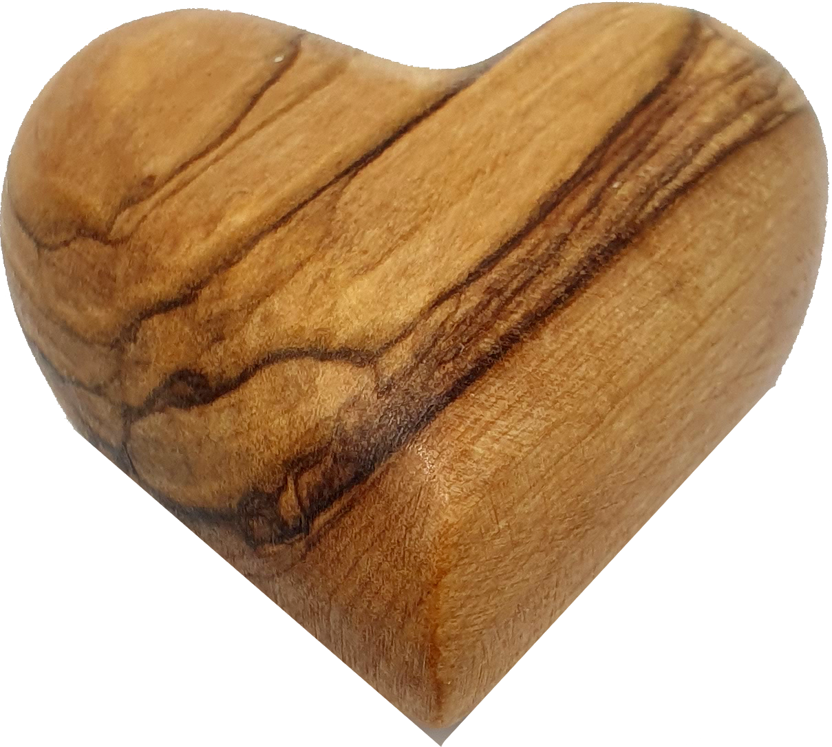 Hand-Carved Olive Wood Heart 1.7" – Made in Bethlehem | Christian Wedding Keepsake