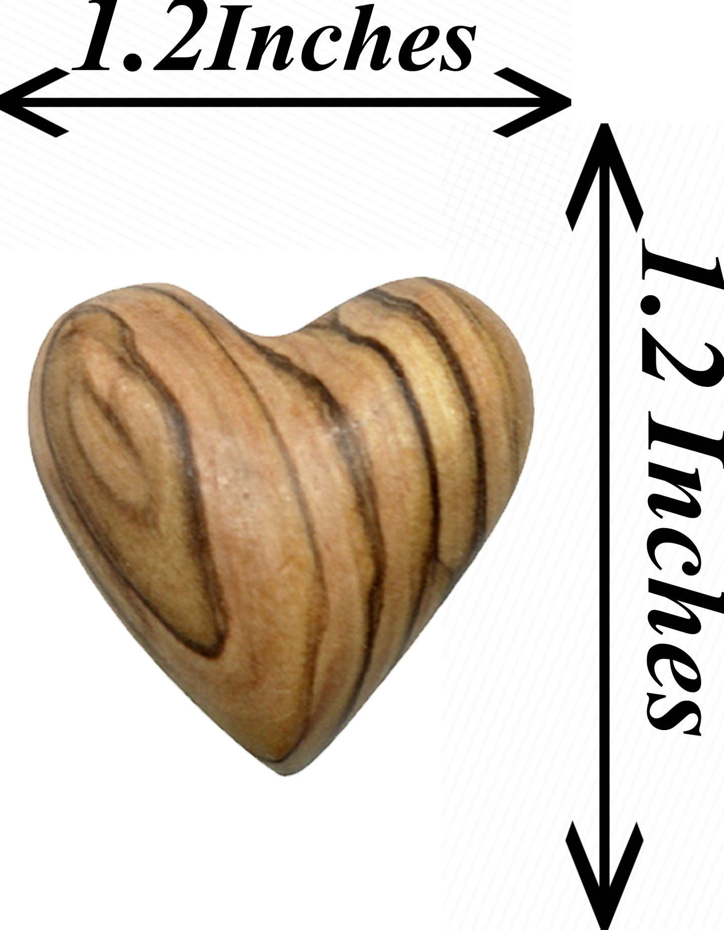 Hand-Carved Olive Wood Heart 1.2" – Made in Bethlehem | Pocket-Sized Christian Keepsake