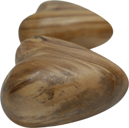 Hand-Carved Olive Wood Heart 2 inch - Made in Bethlehem | Christian Keepsake & Wedding Favor