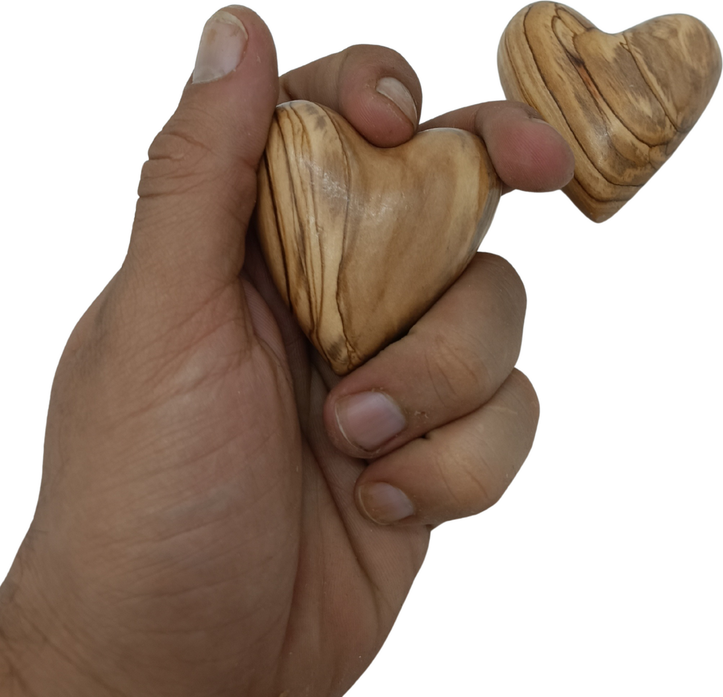 Hand-Carved Olive Wood Heart 2 inch - Made in Bethlehem | Christian Keepsake & Wedding Favor