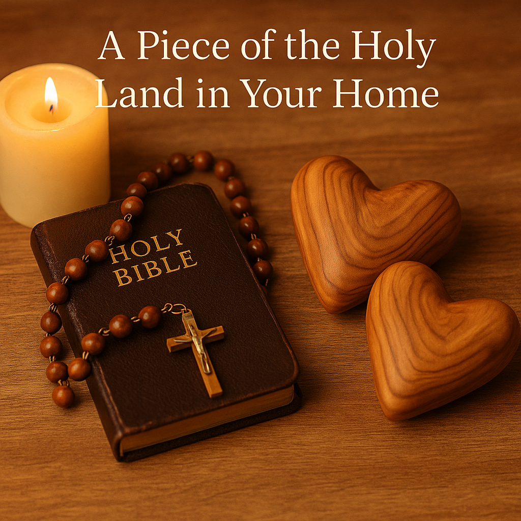 Hand-Carved Olive Wood Heart 2 inch - Made in Bethlehem | Christian Keepsake & Wedding Favor