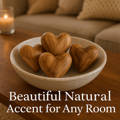 Hand-Carved Olive Wood Heart 2 inch - Made in Bethlehem | Christian Keepsake & Wedding Favor