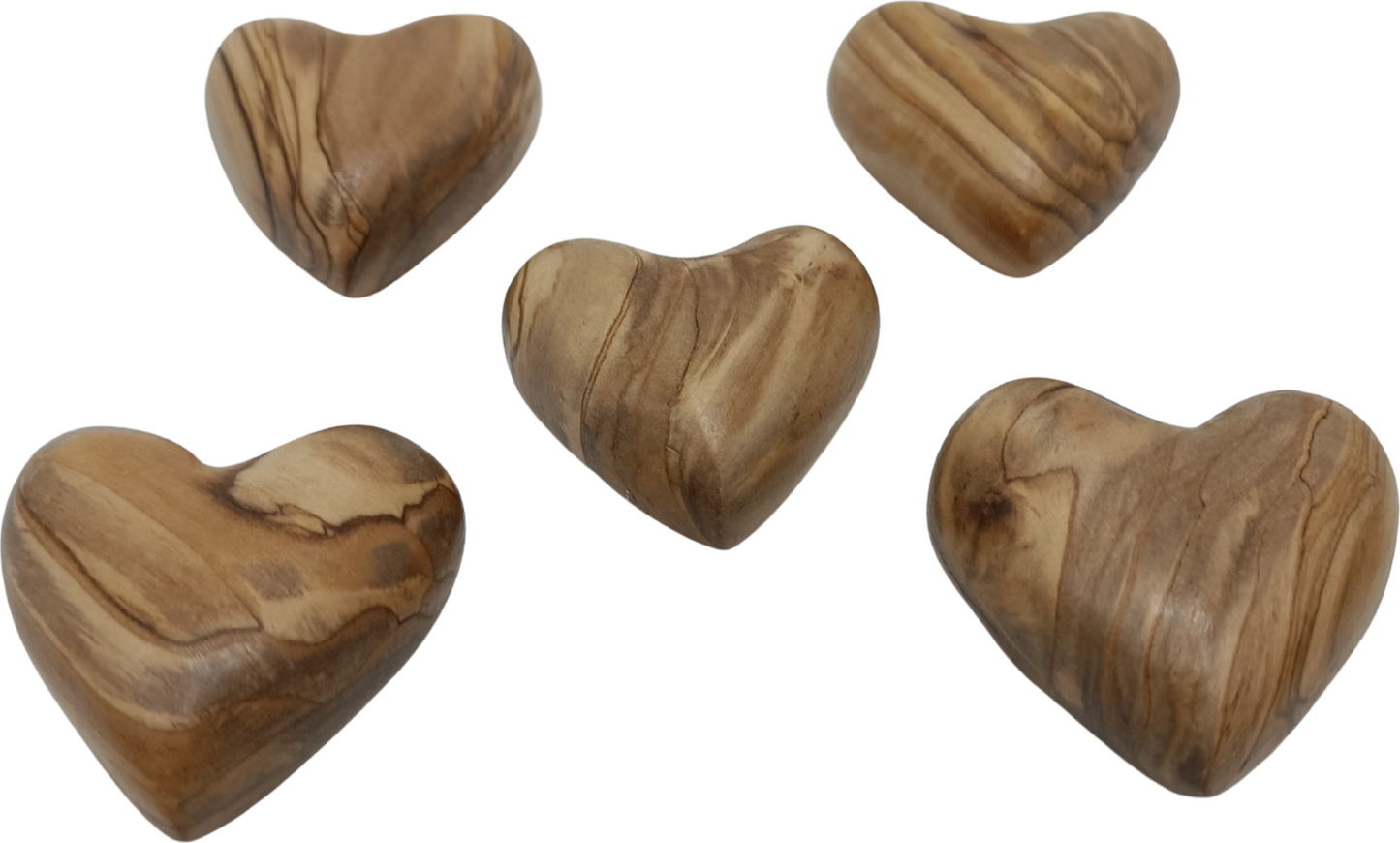 Hand-Carved Olive Wood Heart 2 inch - Made in Bethlehem | Christian Keepsake & Wedding Favor