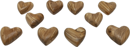 Hand-Carved Olive Wood Heart 2 inch - Made in Bethlehem | Christian Keepsake & Wedding Favor