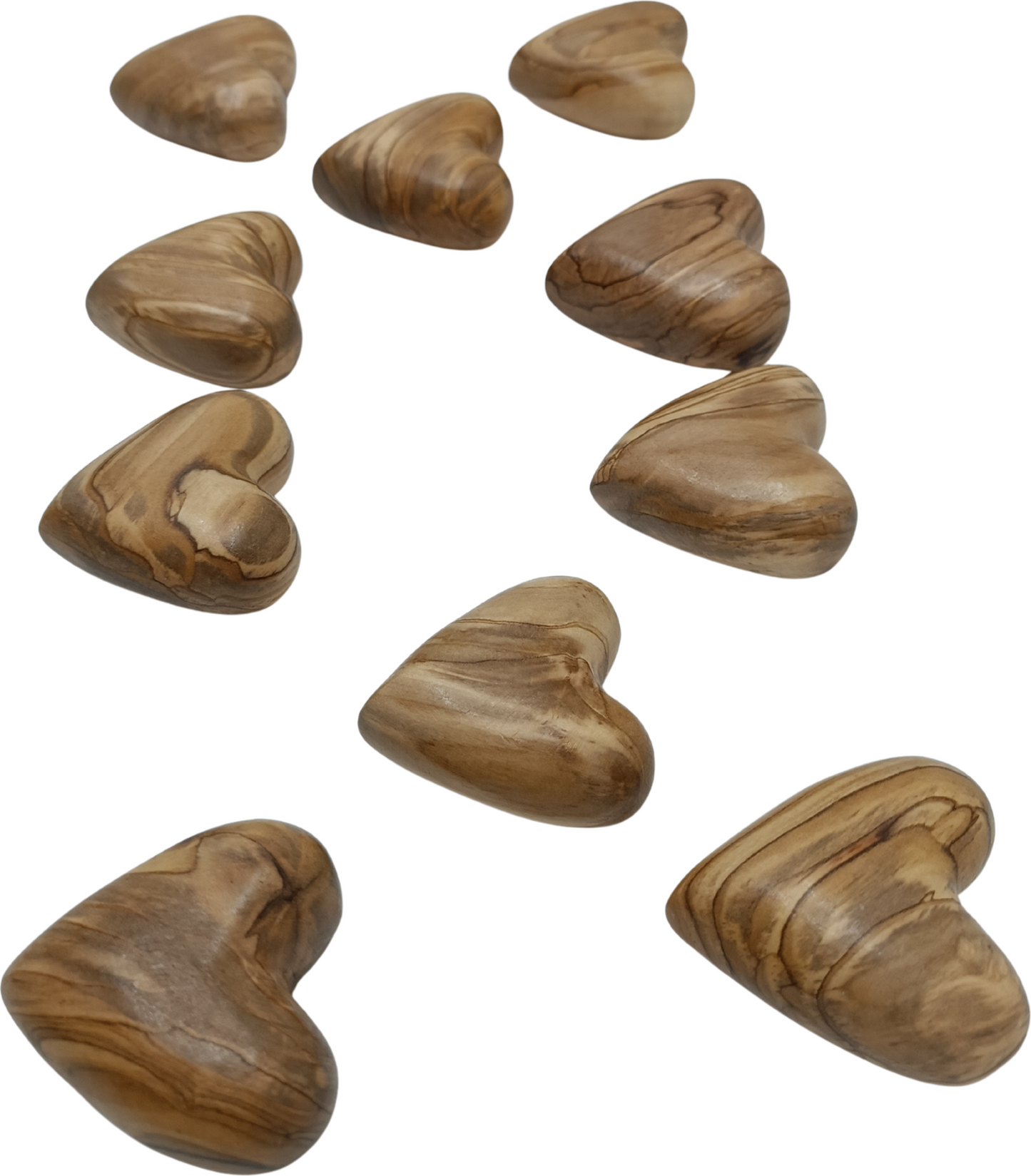 Hand-Carved Olive Wood Heart 2 inch - Made in Bethlehem | Christian Keepsake & Wedding Favor
