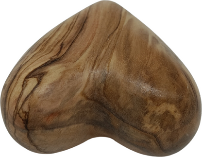 Hand-Carved Olive Wood Heart 2 inch - Made in Bethlehem | Christian Keepsake & Wedding Favor