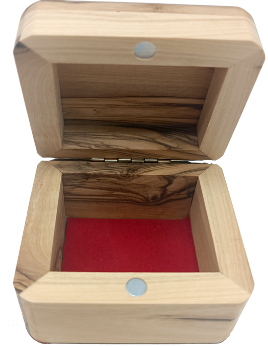 Handmade Olive Wood Jewelry Keepsake Box from Bethlehem