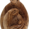 Holy Family Wood Statue Hand Carved Sacred Zuluf Decor 4.1 Inch