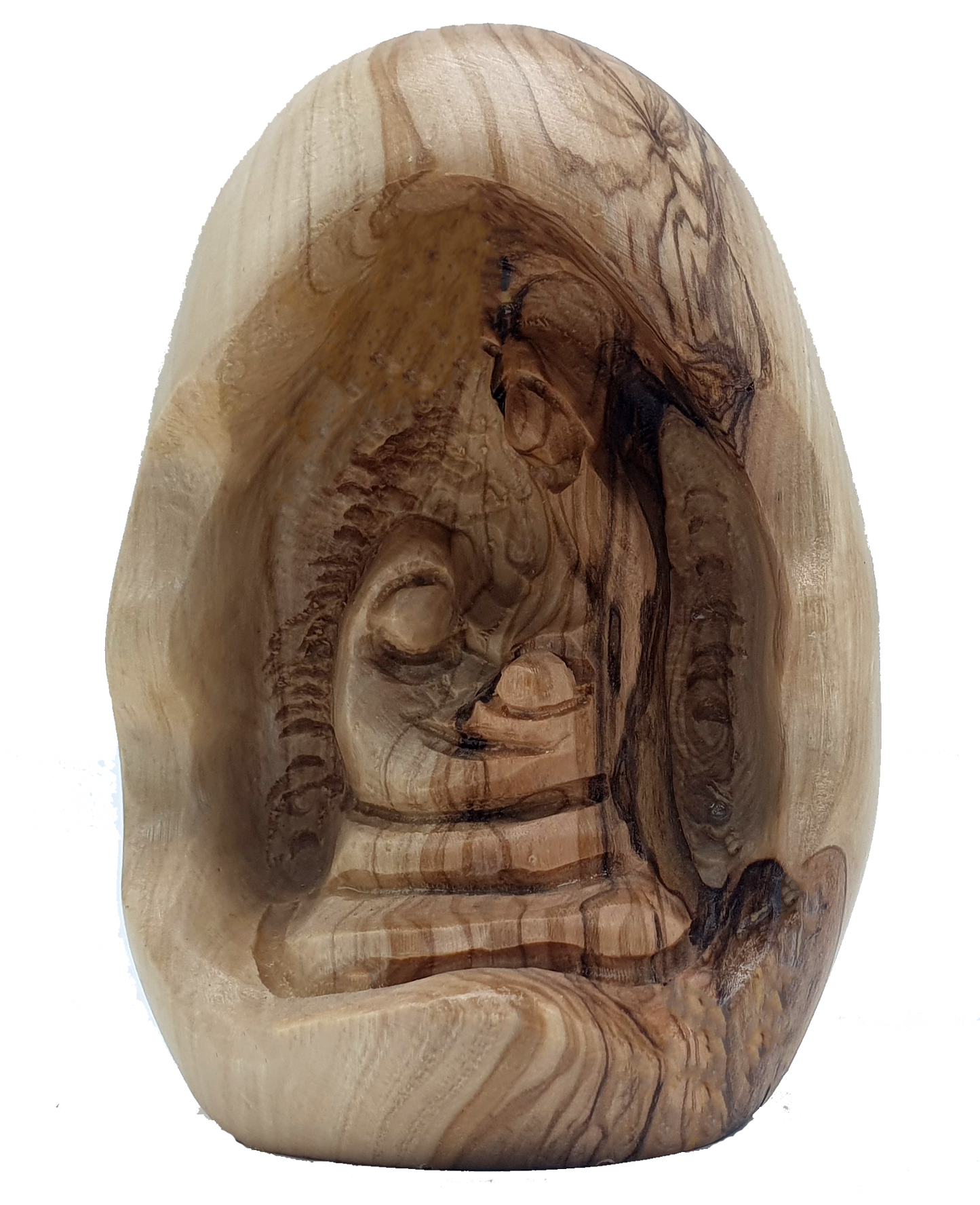 Zuluf Olive Wood Holy Family Figurines 4.5x3.1x2 4.5 Inch