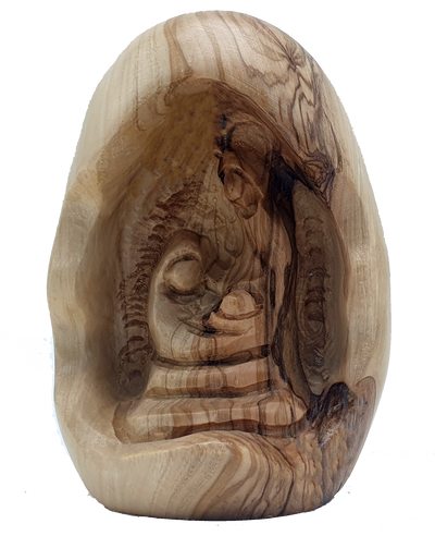 Zuluf Olive Wood Holy Family Figurines 4.5x3.1x2 4.5 Inch