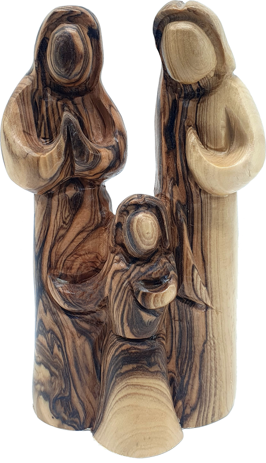 Olive Wood Nativity Scene Set Hand Carved in the Holy Land 6.3 Inch