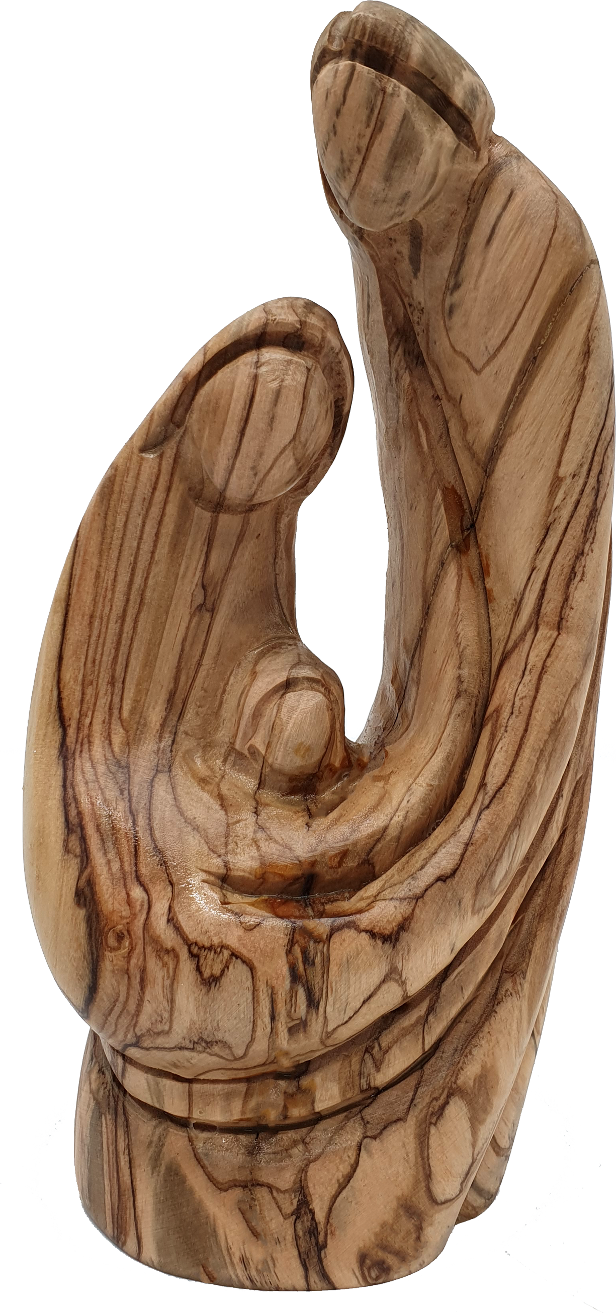 Olive Wood Nativity Holy Family Figure from Bethlehem 7.4 Inch