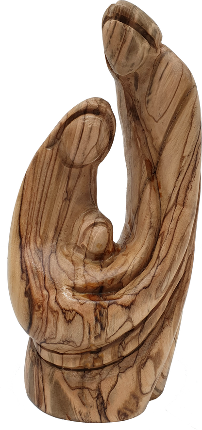 Olive Wood Nativity Holy Family Figure from Bethlehem 7.4 Inch