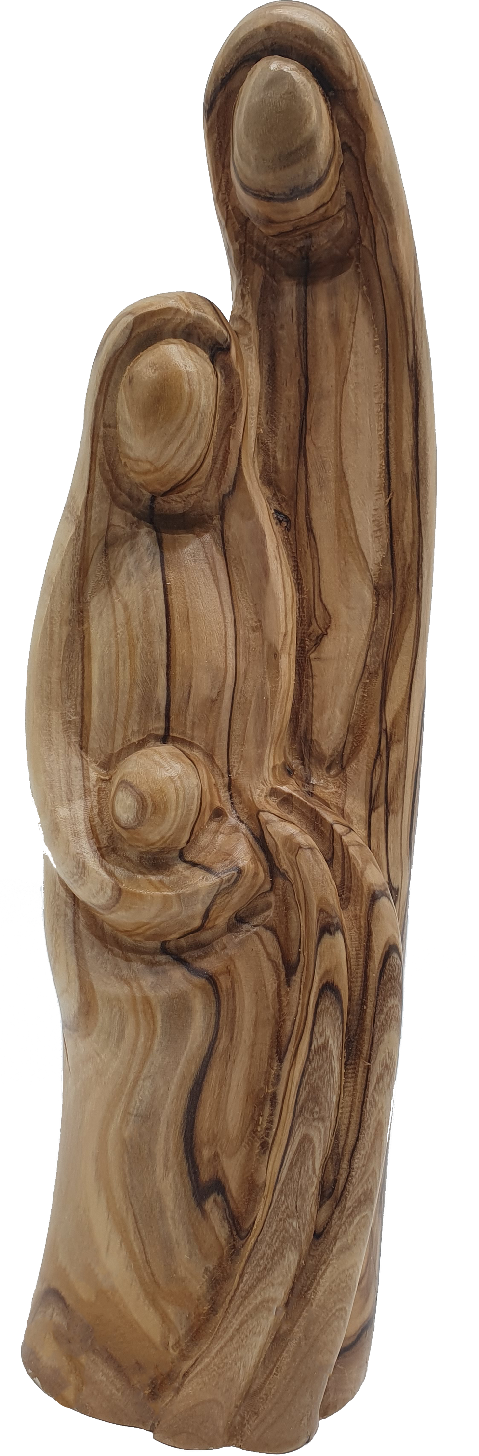 Zuluf Wooden Holy Family Nativity Statue Hand Carved Decor 9.4 Inch