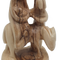 Olive Wood Nativity Statue Flight to Egypt Holy Land Sculpture 5.3 Inch