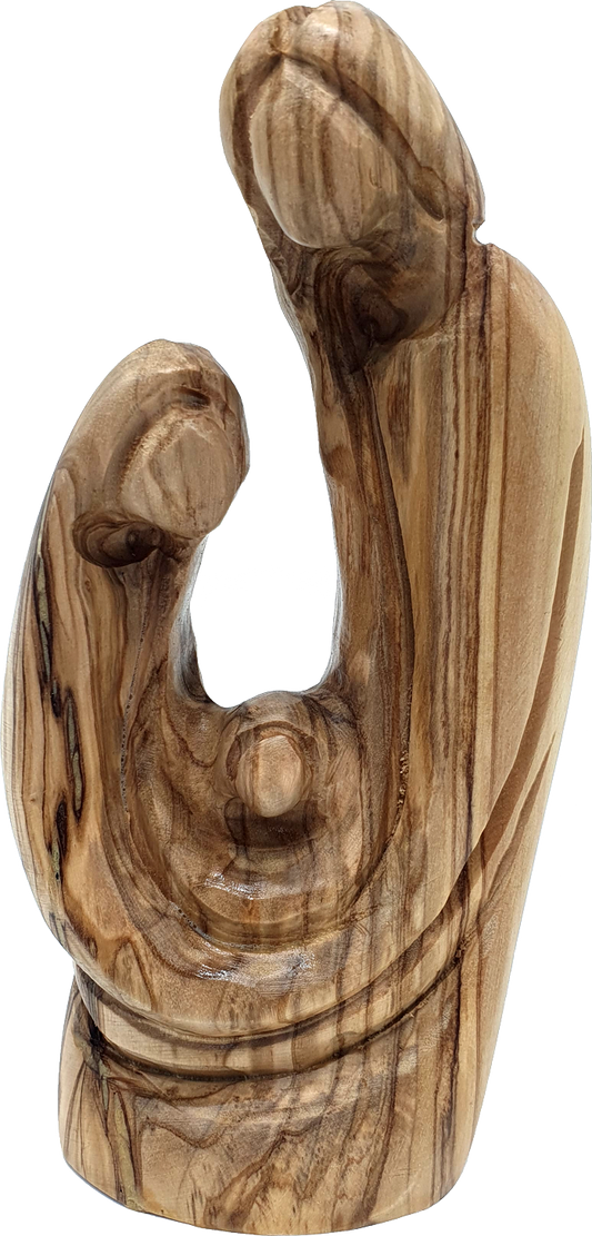 Zuluf Holy Family Statue Olive Wood Nativity Scene Decor 6.0 Inch