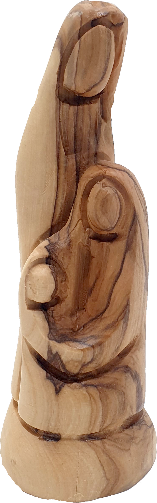 Zuluf Hand Carved Olive Wood Holy Family Sculpture 4.6 Inch