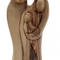 Olive Wood Christian Statue Holy Family Hand Carved in Jerusalem 5.4 Inch