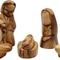 Olive Wood Holy Family Nativity Scene Statue Set of 6 3.2 Inch