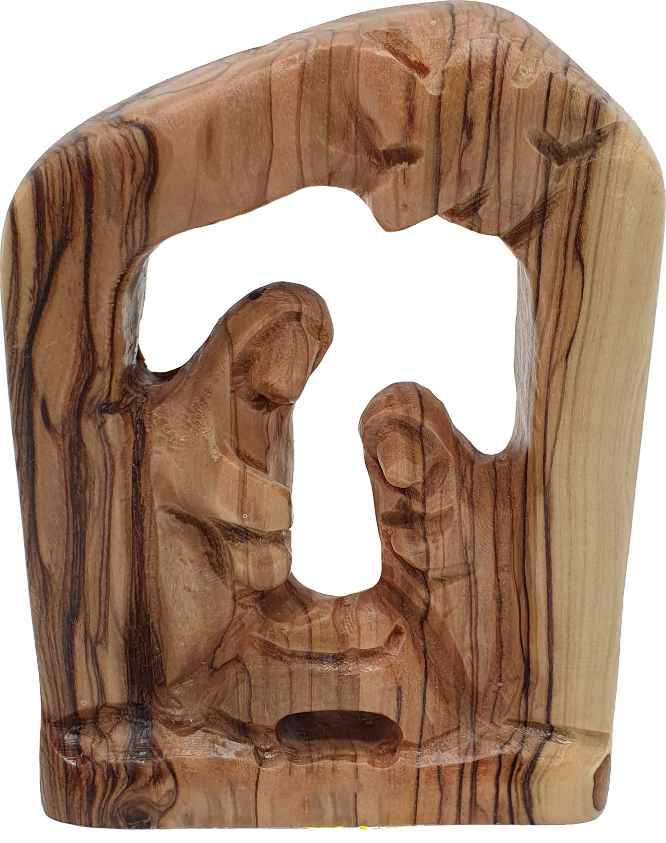Holy Family Wooden Figurine Olive Wood Nativity from the Holy Land 5.2 Inch