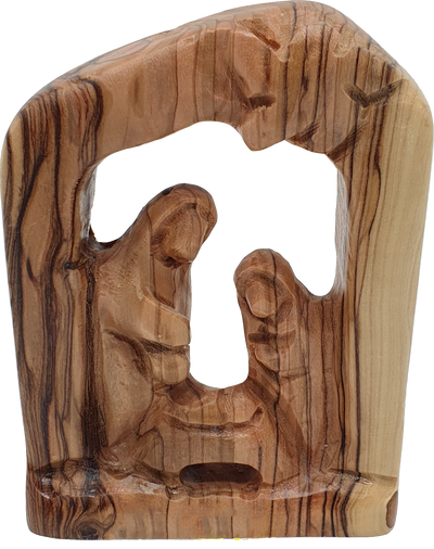 Holy Family Wooden Figurine Olive Wood Nativity from the Holy Land 5.2 Inch