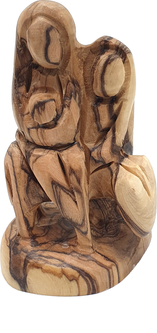 Olive Wood Nativity Statue Flight to Egypt Scene 4.2 Inch