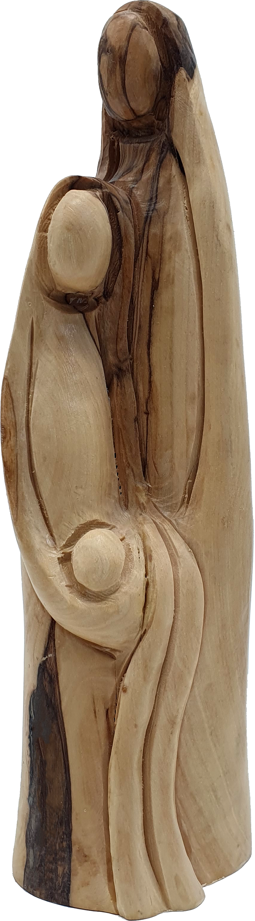 Hand-Carved Holy Family Nativity Statue with Baby Jesus 8.9 Inch