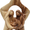 Handmade Olive Wood Holy Family Nativity Scene Carved in Bethlehem 6.4 Inch